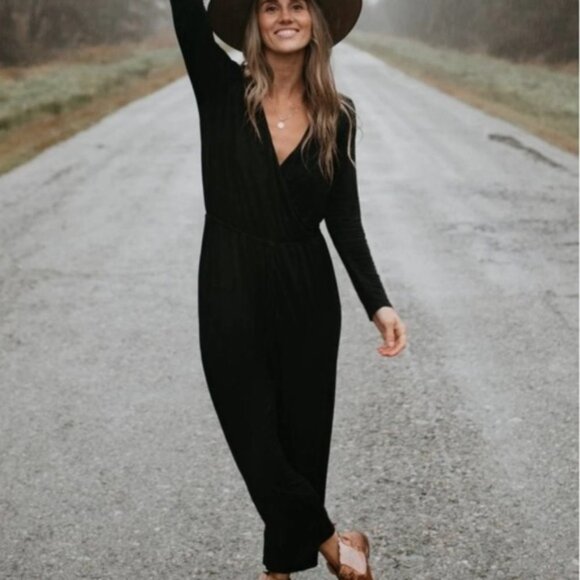 Jackson Rowe Autumn Playsuit  In Black - Picture 1 of 16